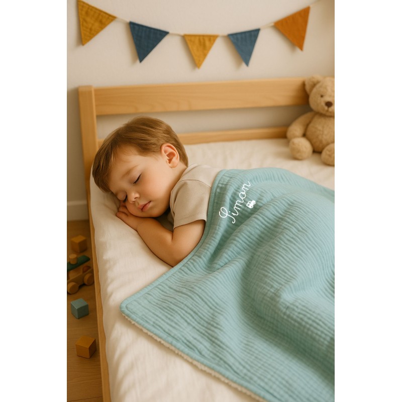 couverture enfant maternelle, couverture sieste personnalisée
