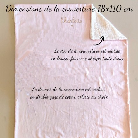 couverture enfant maternelle, couverture sieste personnalisée