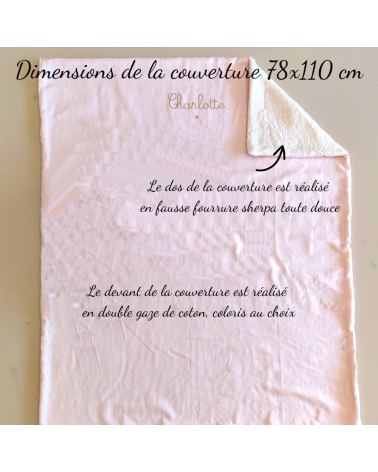 couverture enfant maternelle, couverture sieste personnalisée