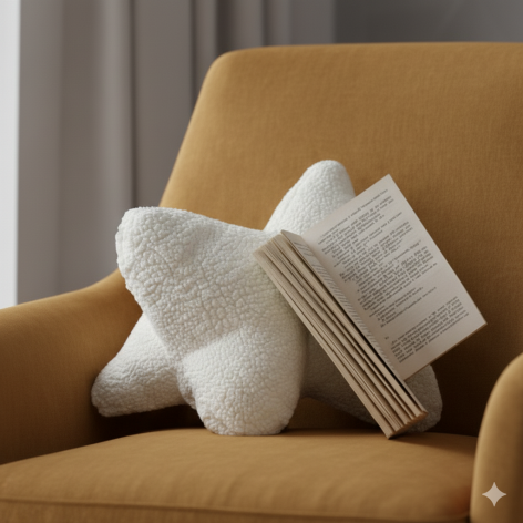 coussin os de lecture fausse fourrure sherpa moumoute