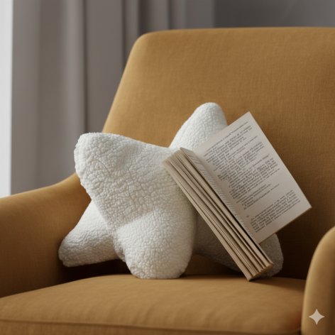 coussin os de lecture fausse fourrure sherpa moumoute