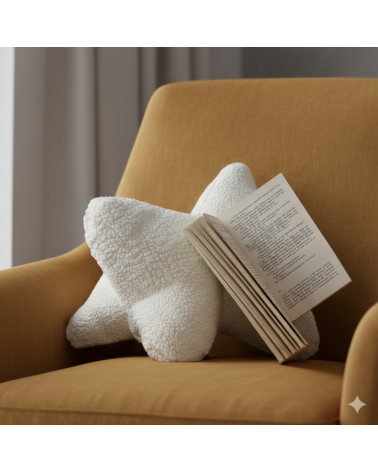 coussin os de lecture fausse fourrure sherpa moumoute