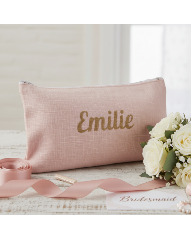 pochette personnalisée prénom cadeau demoiselle d'honneur