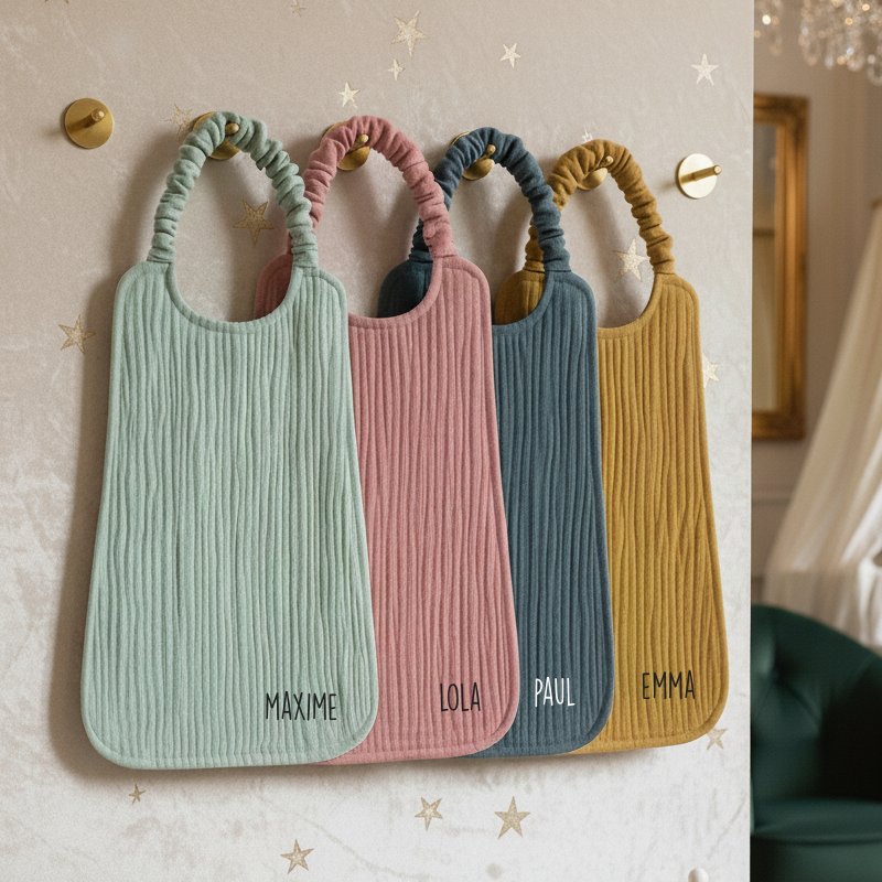 bavoir élastique maternelle personnalisé