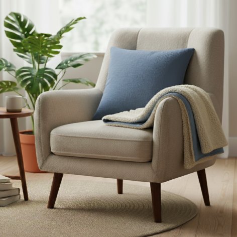 coussin gaze de coton ocre