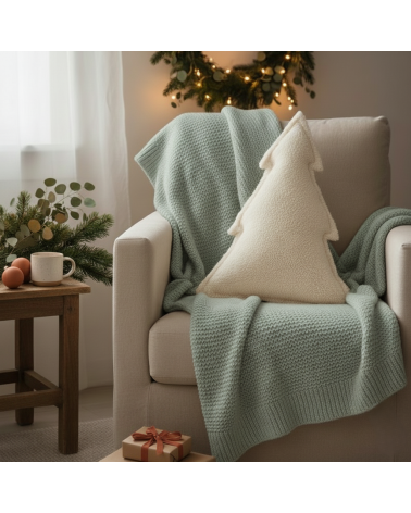 sapin de noël en tissu sherpa