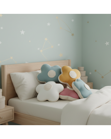 coussin fleur décoration chambre enfant