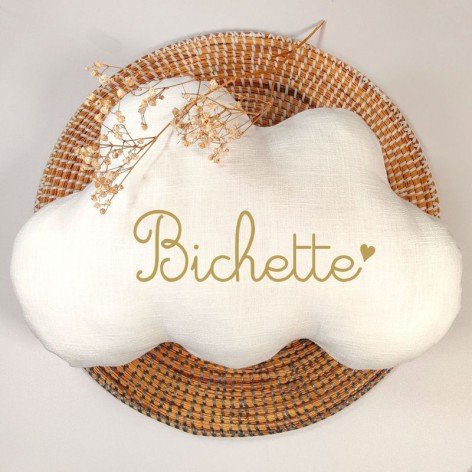 coussin nuage personnalisé en double gaze