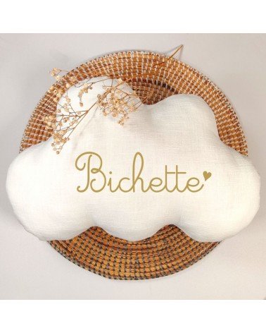 coussin nuage personnalisé en double gaze