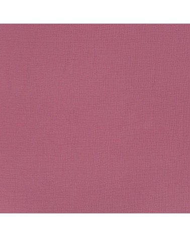 double gaze de coton vieux rose