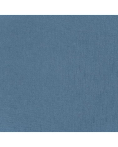 double gaze de coton bleu jean