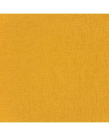 double gaze de coton ocre jaune