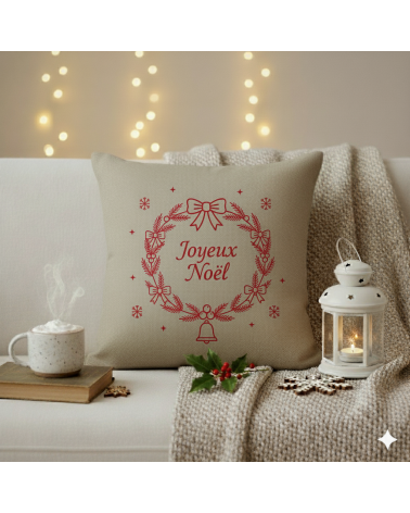 coussin joyeux noël
