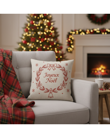 coussin joyeux noël