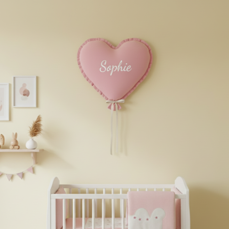 ballon coeur mural personnalisé