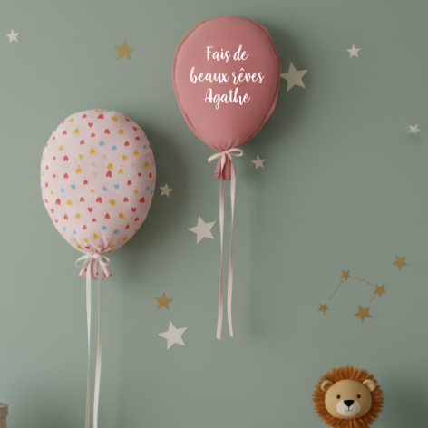 Coussin ballon mural personnalisé - Fais de beaux rêves
