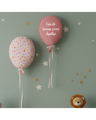Coussin ballon mural personnalisé - Fais de beaux rêves