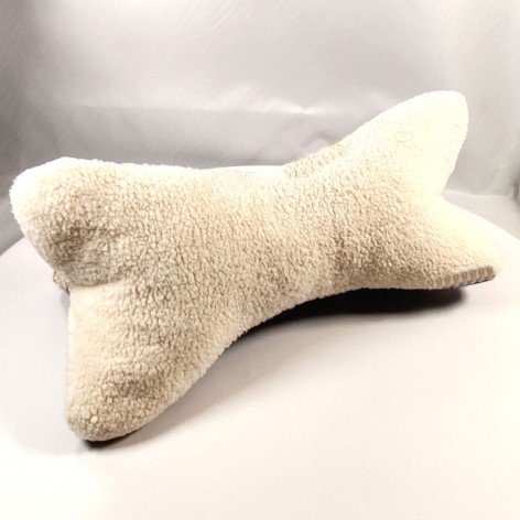 coussin os de lecture fausse fourrure sherpa moumoute