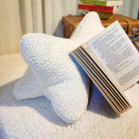 coussin os de lecture fausse fourrure sherpa moumoute