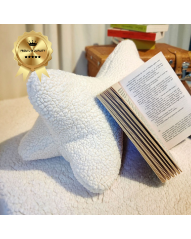 coussin os de lecture fausse fourrure sherpa moumoute