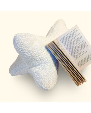 coussin os de lecture fausse fourrure sherpa moumoute