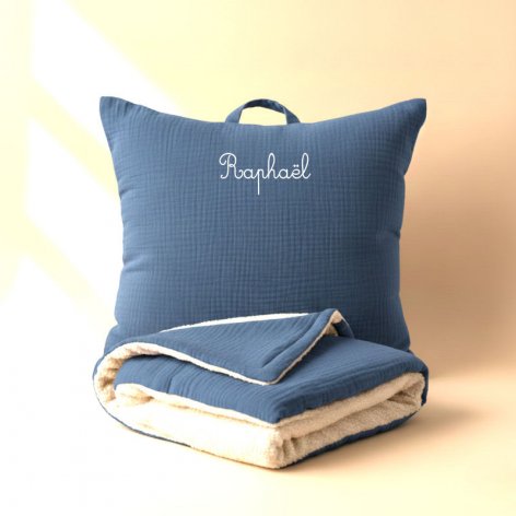 kit sieste maternelle coussin et couverture