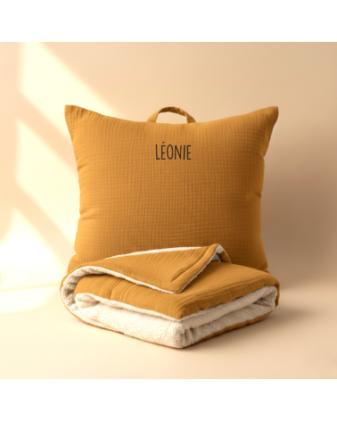 kit sieste maternelle coussin et couverture
