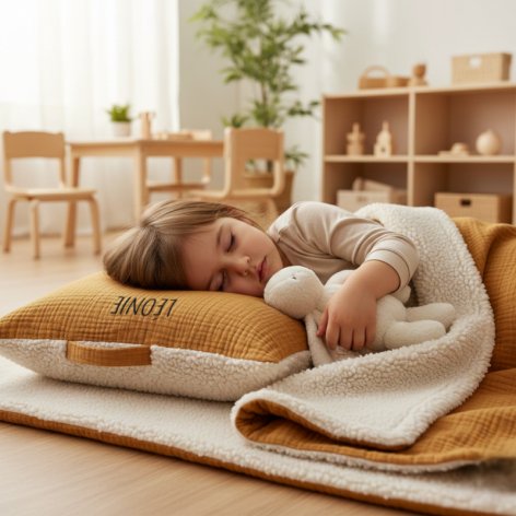 kit sieste maternelle coussin et couverture
