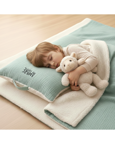 kit sieste école maternelle coussin et couverture