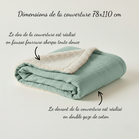 couverture enfant maternelle, couverture sieste personnalisée