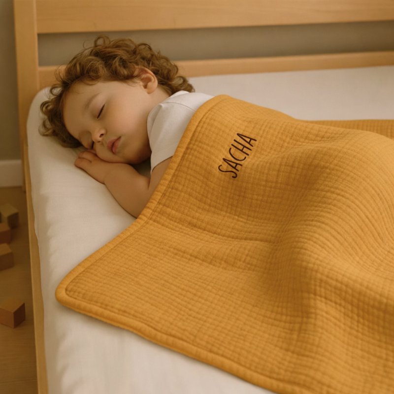 couverture enfant maternelle, couverture sieste personnalisée