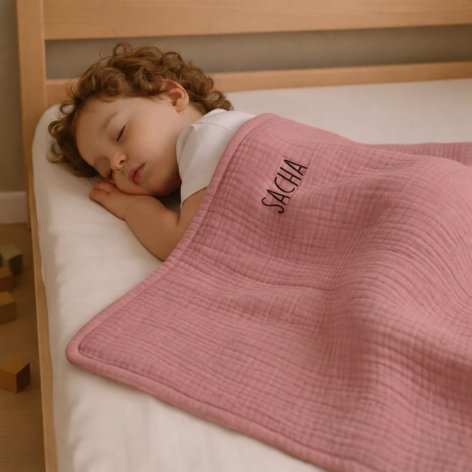 couverture enfant maternelle, couverture sieste personnalisée