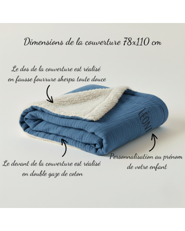 couverture enfant maternelle, couverture sieste personnalisée