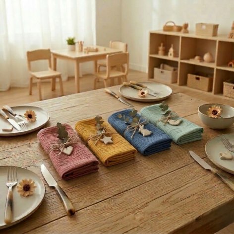 serviette de table enfant personnalisable cantine