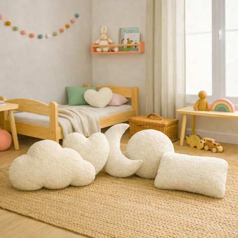 coussins formes en sherpa