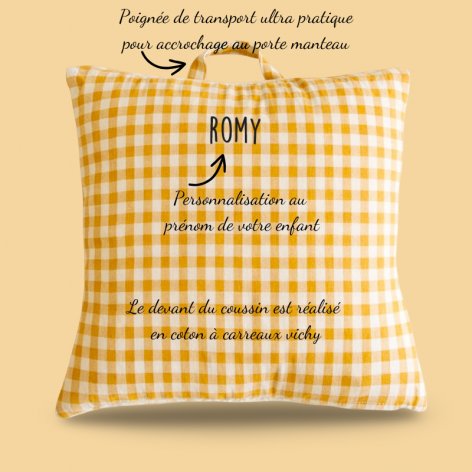 coussin sieste maternelle personnalisé