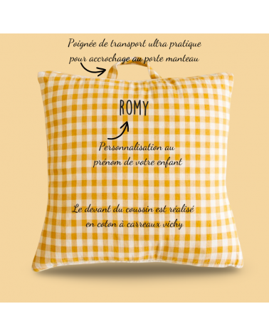 coussin sieste maternelle personnalisé