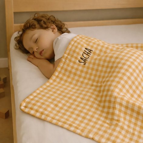 couverture enfant maternelle, couverture sieste personnalisée