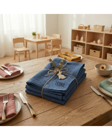 serviette de table enfant personnalisable cantine
