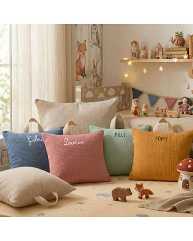 Coussin sieste école maternelle à personnaliser 25x35 cm