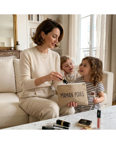 pochette maman poule, cadeau fête des mères, cadeau maman