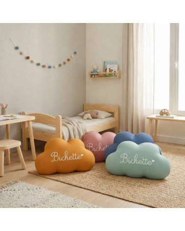 Coussin nuage personnalisé en double gaze