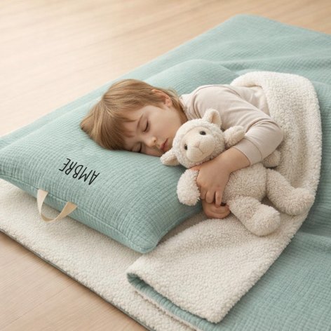 kit sieste école maternelle coussin et couverture