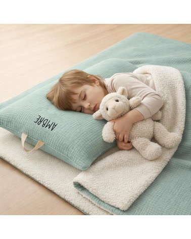 kit sieste école maternelle coussin et couverture