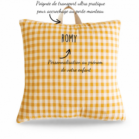 coussin sieste maternelle personnalisé