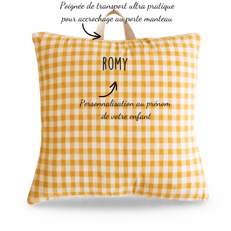 coussin sieste maternelle personnalisé
