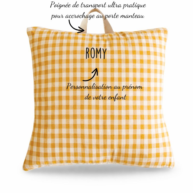 coussin sieste maternelle personnalisé
