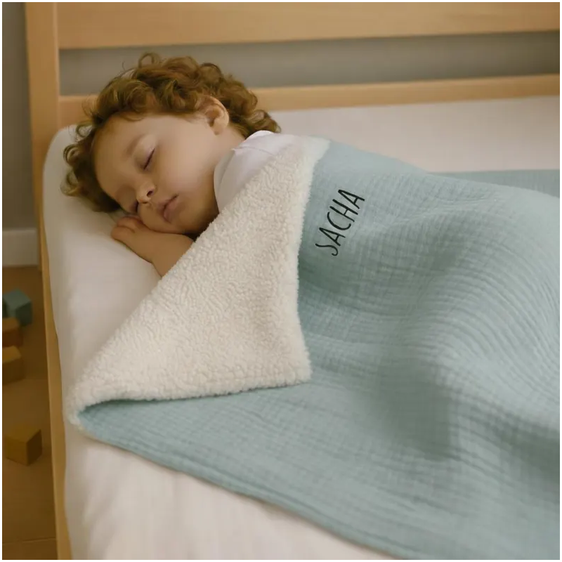 couverture enfant maternelle, couverture sieste personnalisée