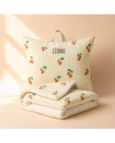 kit de sieste personnalisé fraises