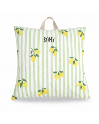coussin sieste maternelle personnalisé citrons